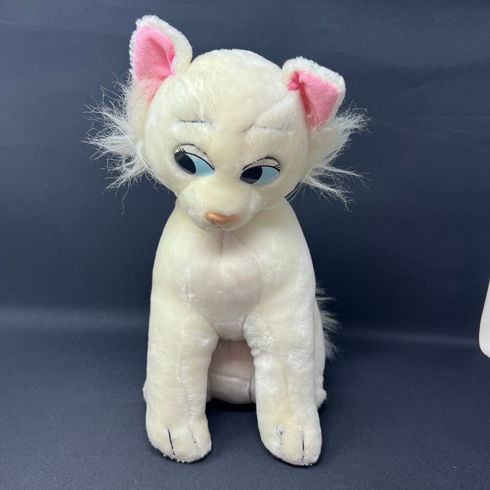 Disney‎ Aristocats Duchess Plush White Kitty Cat 14" Vintage no collar